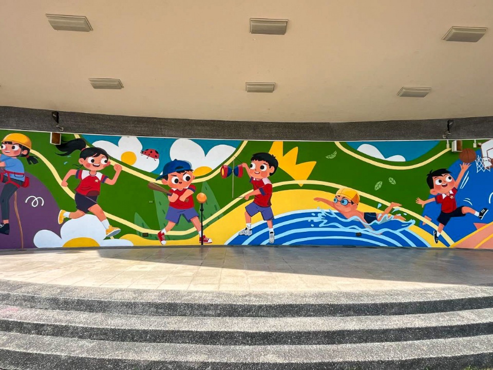 高雄市五權國小升旗台彩繪