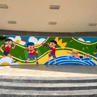 高雄市五權國小升旗台彩繪