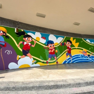 高雄市五權國小升旗台彩繪