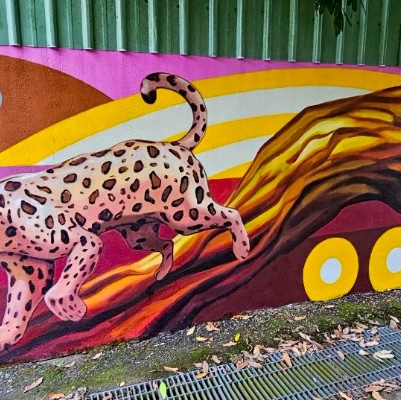 集集鎮玉映里庄子巷、玉映巷道既有圍牆3D彩繪