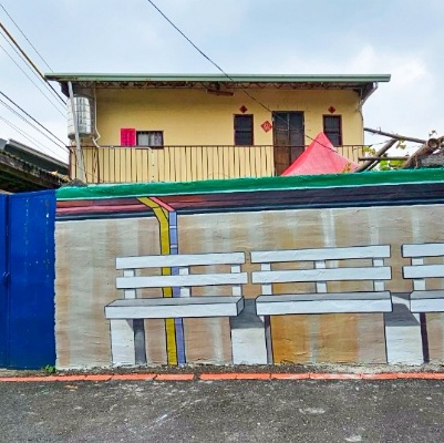 集集鎮玉映里庄子巷、玉映巷道既有圍牆3D彩繪