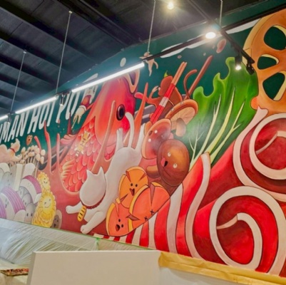 福滿火鍋牆面彩繪