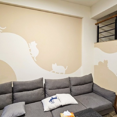 東港奶油田民宿牆面彩繪