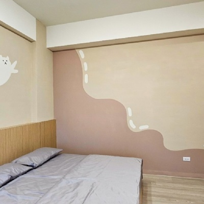 東港奶油田民宿牆面彩繪