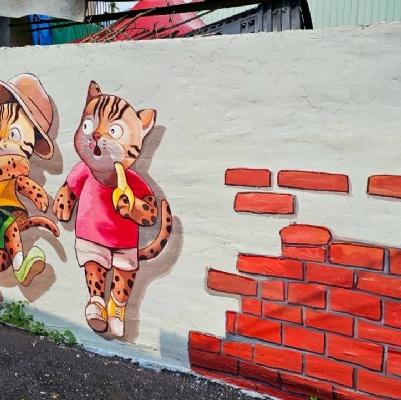 彰化溪洲故事館牆面彩繪