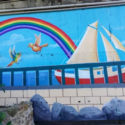 新北瑞芳爪峰河濱步道彩繪