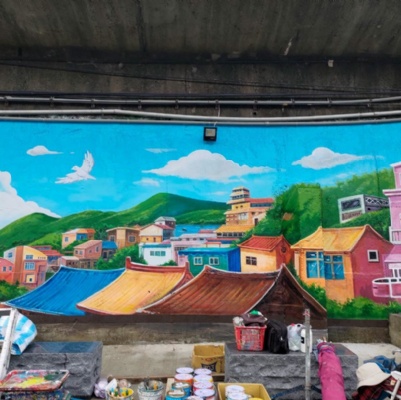 新北瑞芳爪峰河濱步道彩繪