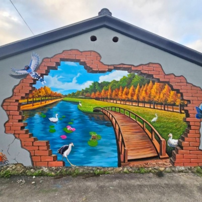 桃園大溪牆面彩繪