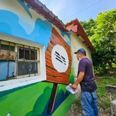 雲林斗六衛生所菸害防制彩繪