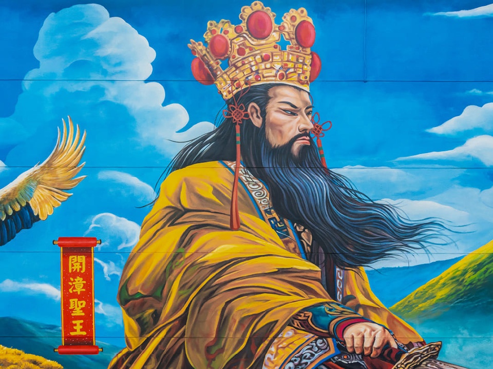 鳳山開漳聖王廟牆面彩繪